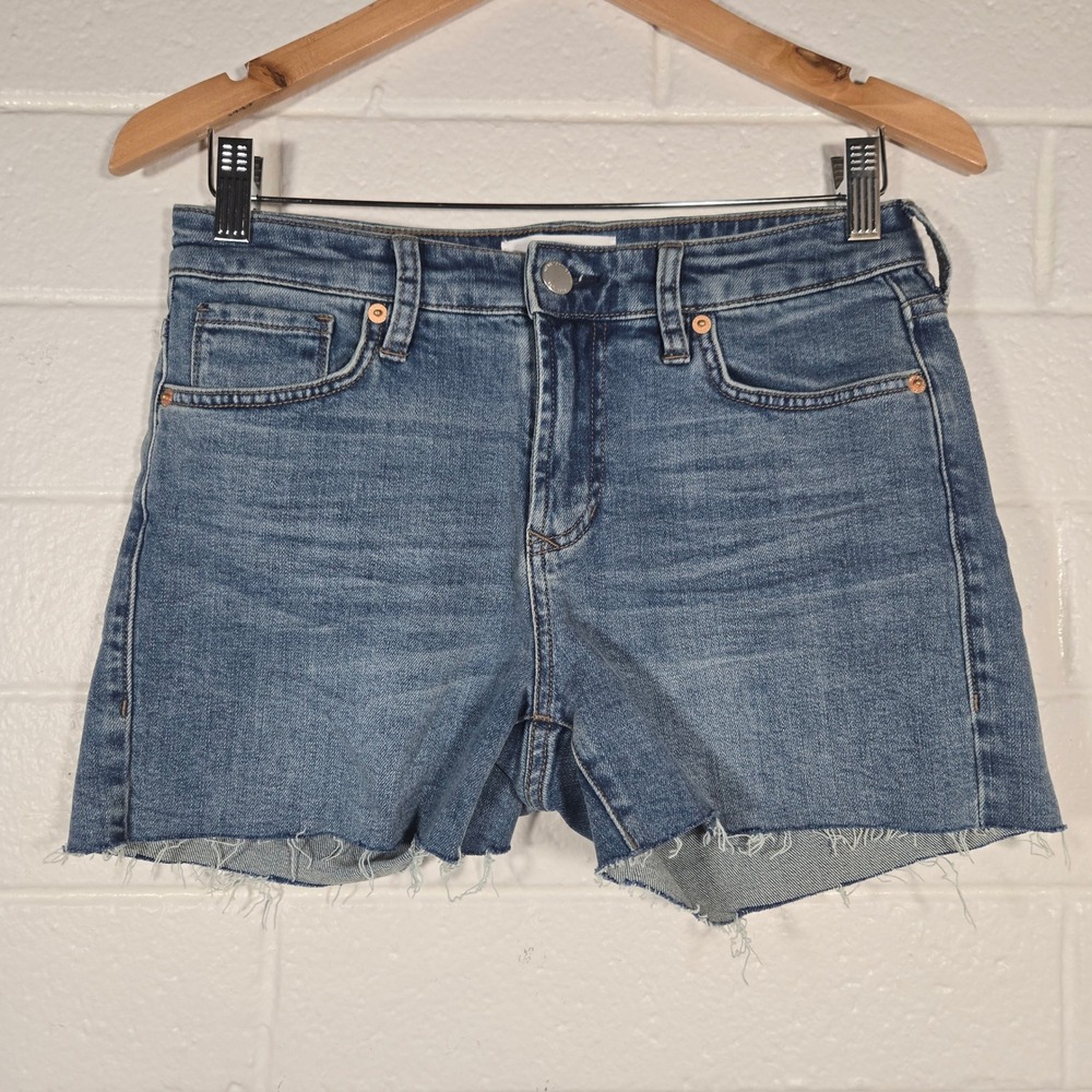 Dear John Gigi Short 26 Blue Denim High Rise Cutoff Jean Shorts Capsule‎ Raw Hem
